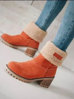 Eco-Friendly Fur-Lined Wool Ankle Boots