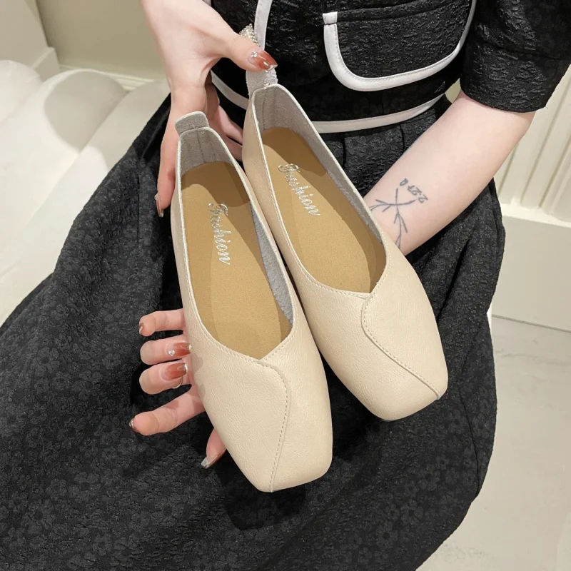 Eco-Friendly Square Toe Slip-On Breathable pumps - Image 6