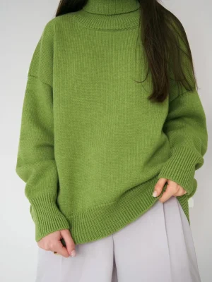 Eco-friendly Thick Warm Oversized Turtleneck Sweater