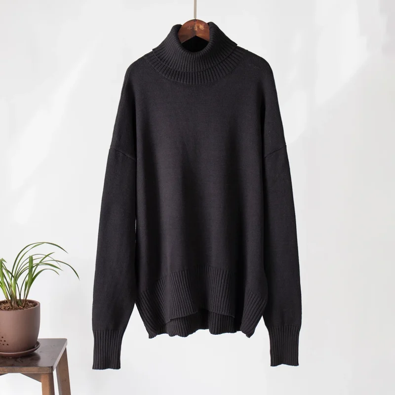 Eco-friendly Thick Warm Turtleneck Knitted Sweater - Image 3