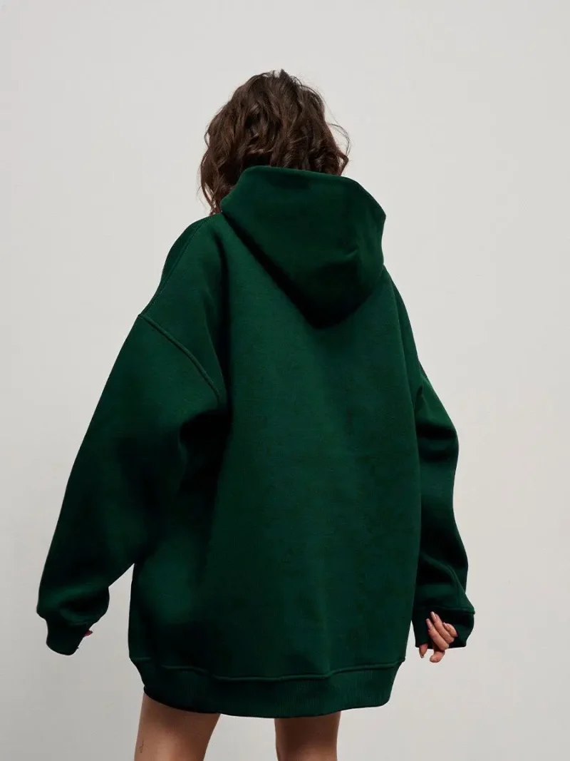 Eco-friendly Oversized Fleece Hoodies for Women - Image 3