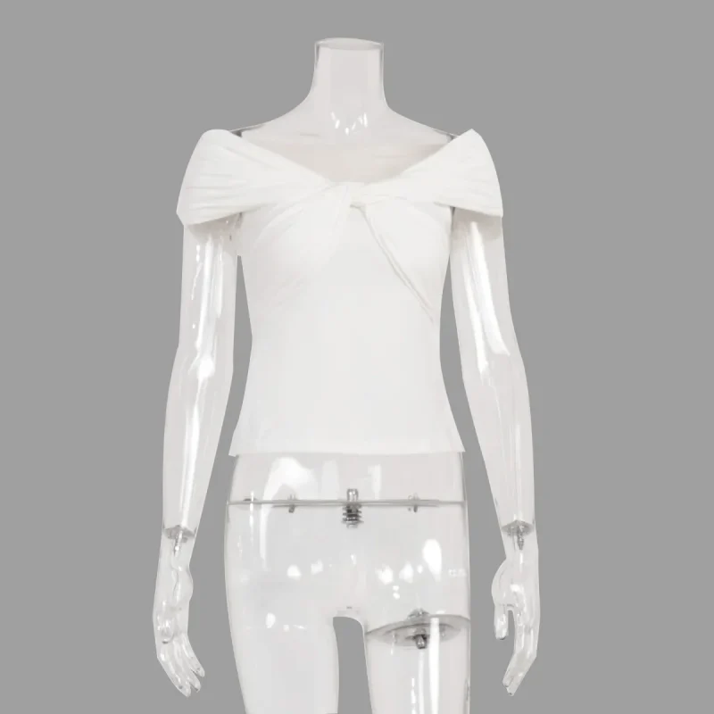 Eco-friendly Off-Shoulder Bodycone Crop T-shirt