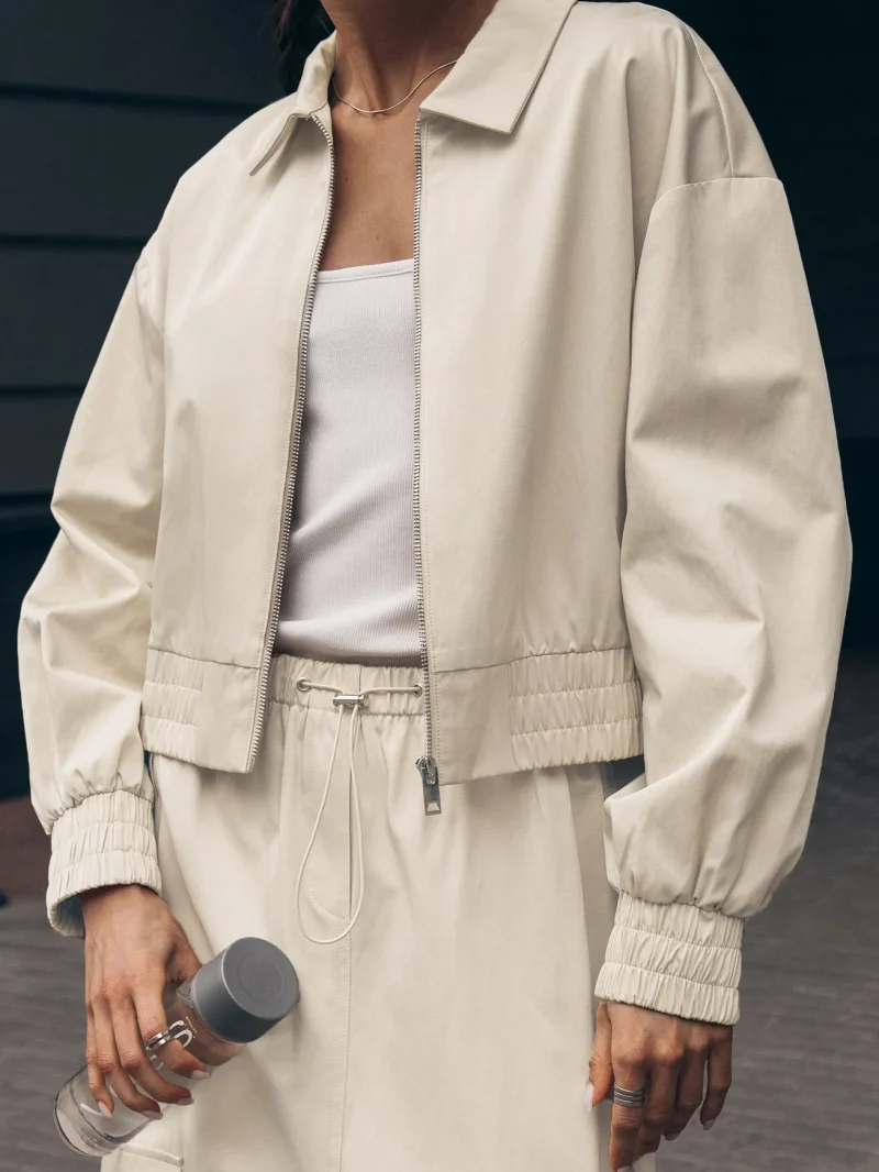 Eco-friendly Cotton Short Cargo Jacket, Streetwear - Image 5