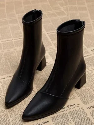 Thick Heel Eco Ankle Boots