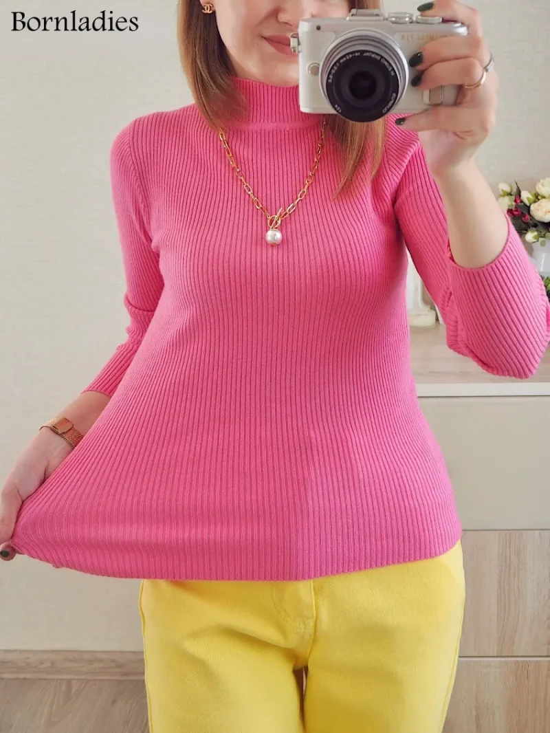 Eco-friendly Turtleneck Knitting Warm Winter Sweater - Image 5