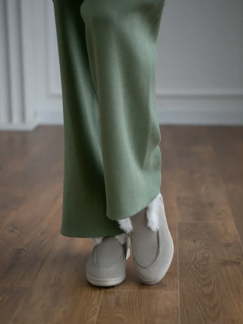 Eco-friendly Winter Knitted Sweater Pants Set - Image 6