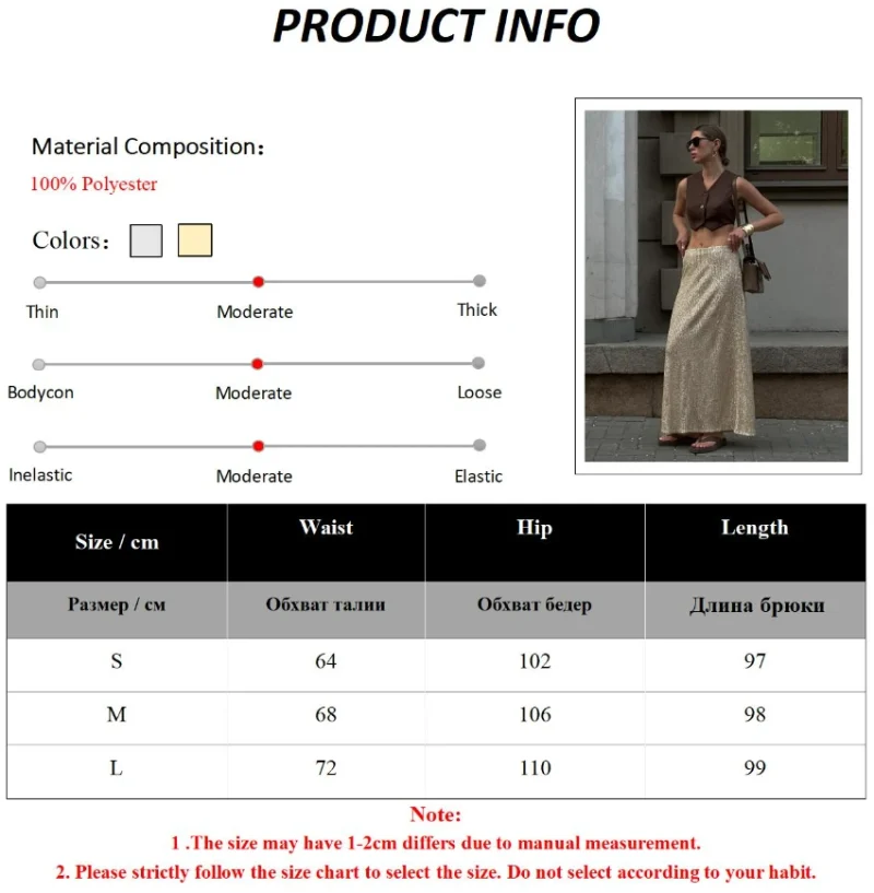 Eco-friendly Elegant Silk Sequin Dropped Waist Skirt - Image 3