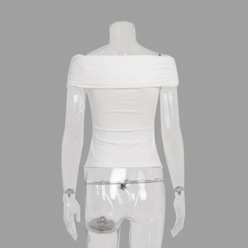 Eco-friendly Off-Shoulder Bodycone Crop T-shirt - Image 5