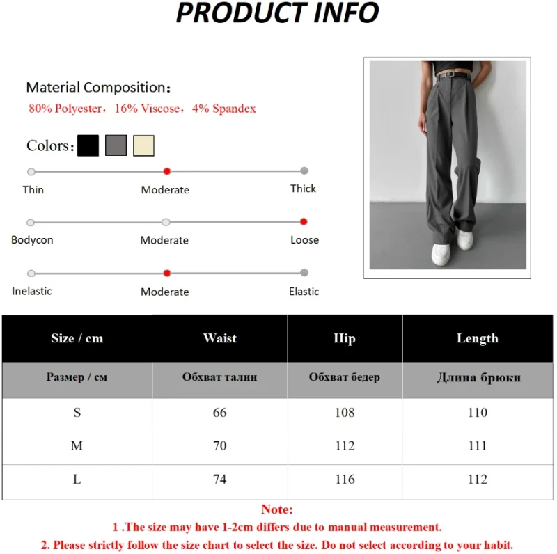 Eco-friendly High Waist Pleated Wide-Leg Pants - Image 7