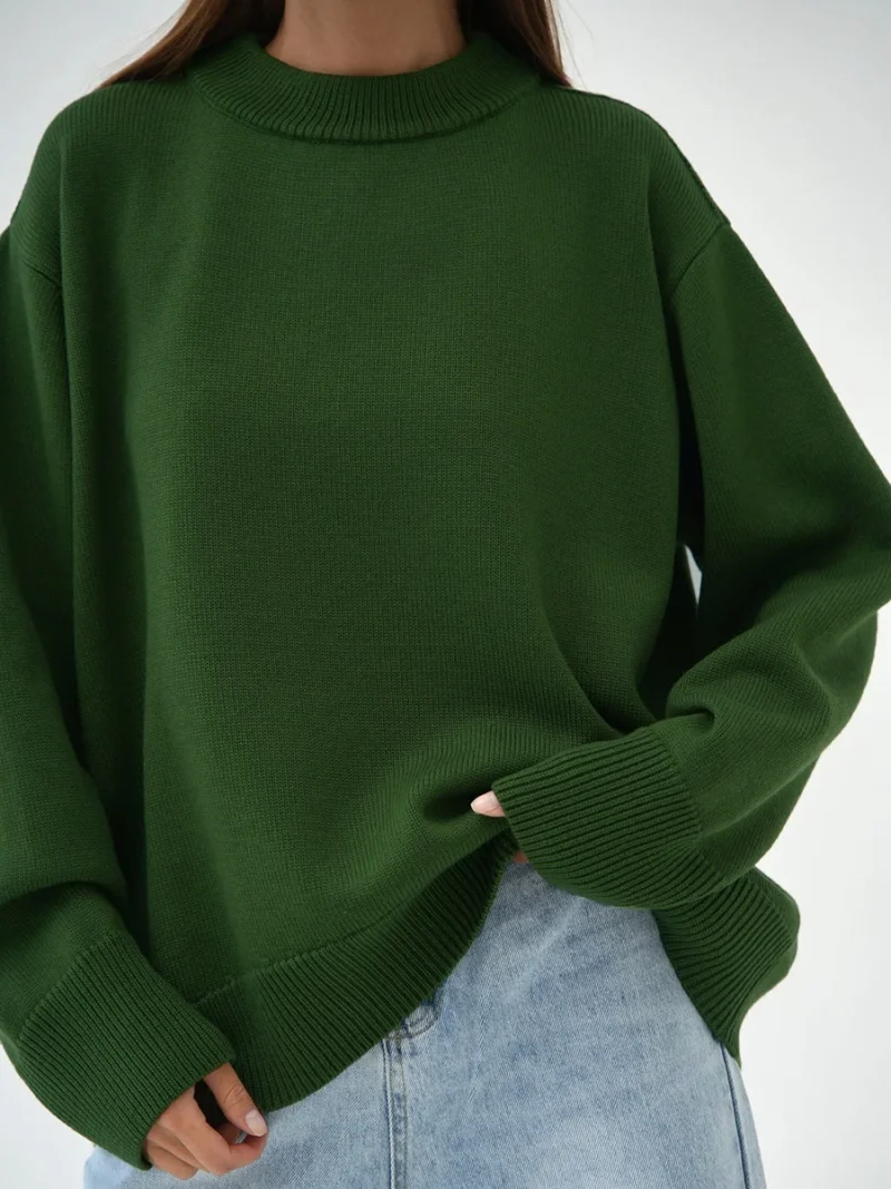 Eco-friendly Thick Warm Oversized Knitted Jumper - Image 8