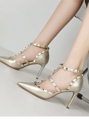 Gladiator Sandals Eco Rivet High Heels