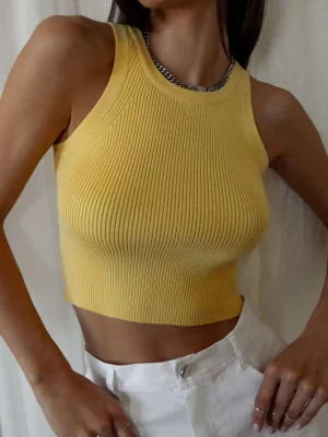 Eco-friendly Summer Knitted Crop Tank Top