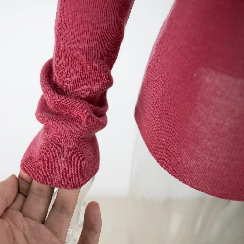 Eco-friendly Knitted Wool Slim Fit Sweater - Image 4