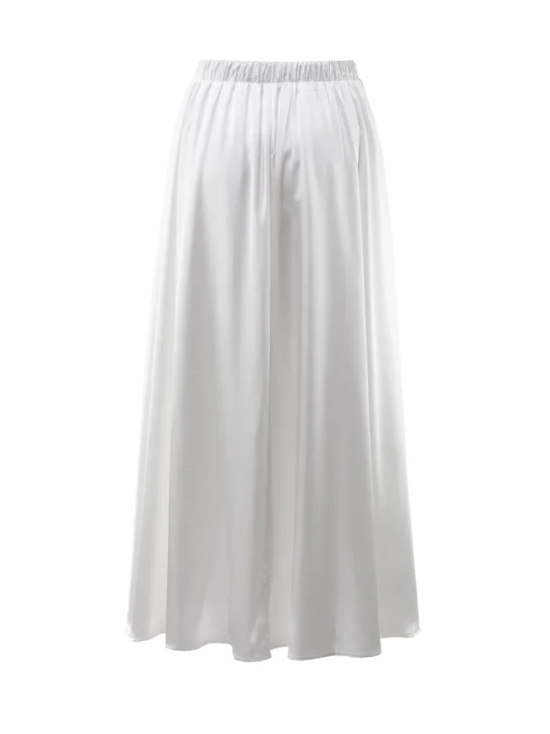 Eco-friendly Elegant Satin High Waist Maxi Skirt - Image 8
