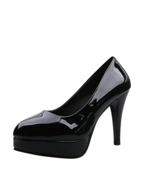 Classics Round Toe Shallow Office Platform Pumps