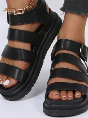 Thick-Soled Non-Slip Sandals: Casual Summer Buckle Slippers