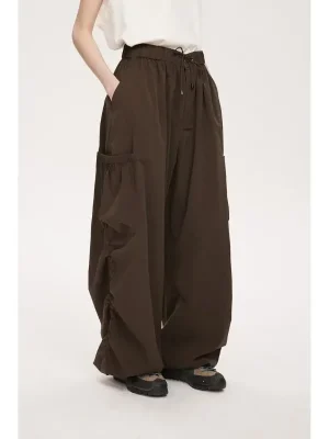 Vintage Pleated Baggy Cargo Pants: Harajuku Street Style