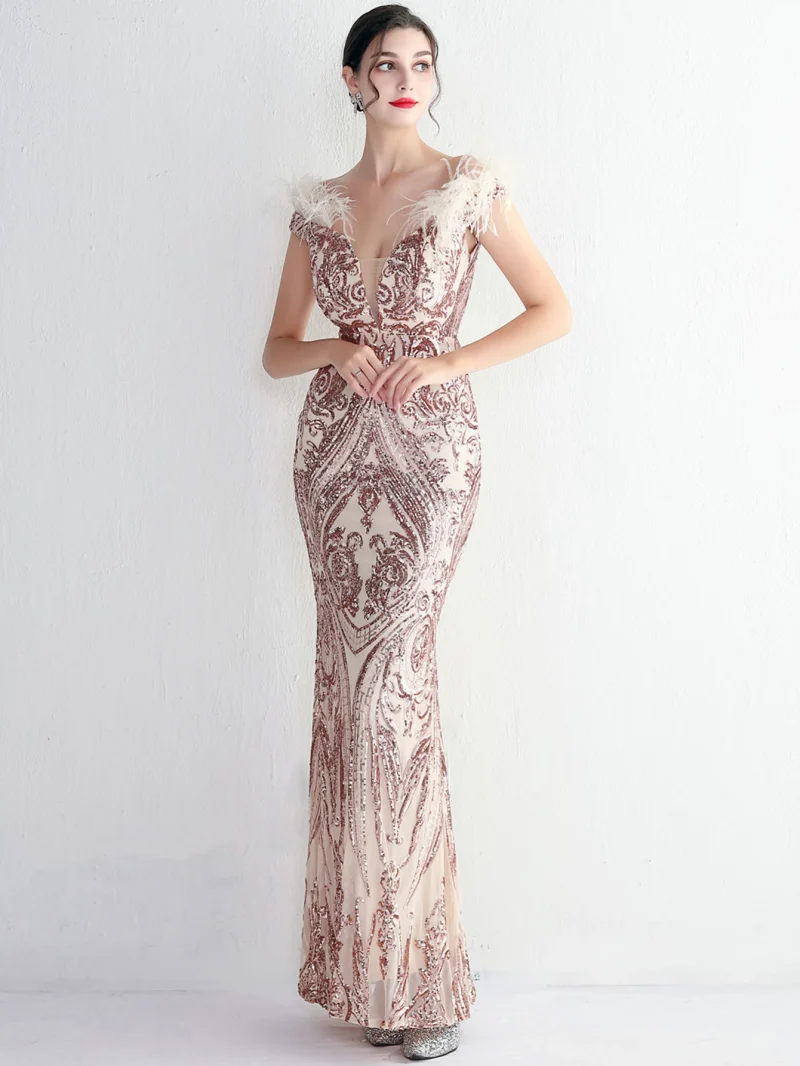 Eco-Friendly Sequin Maxi Dress for Women - Image 9