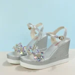 Wedge Heel Platform Open Toe Chunky Shoes