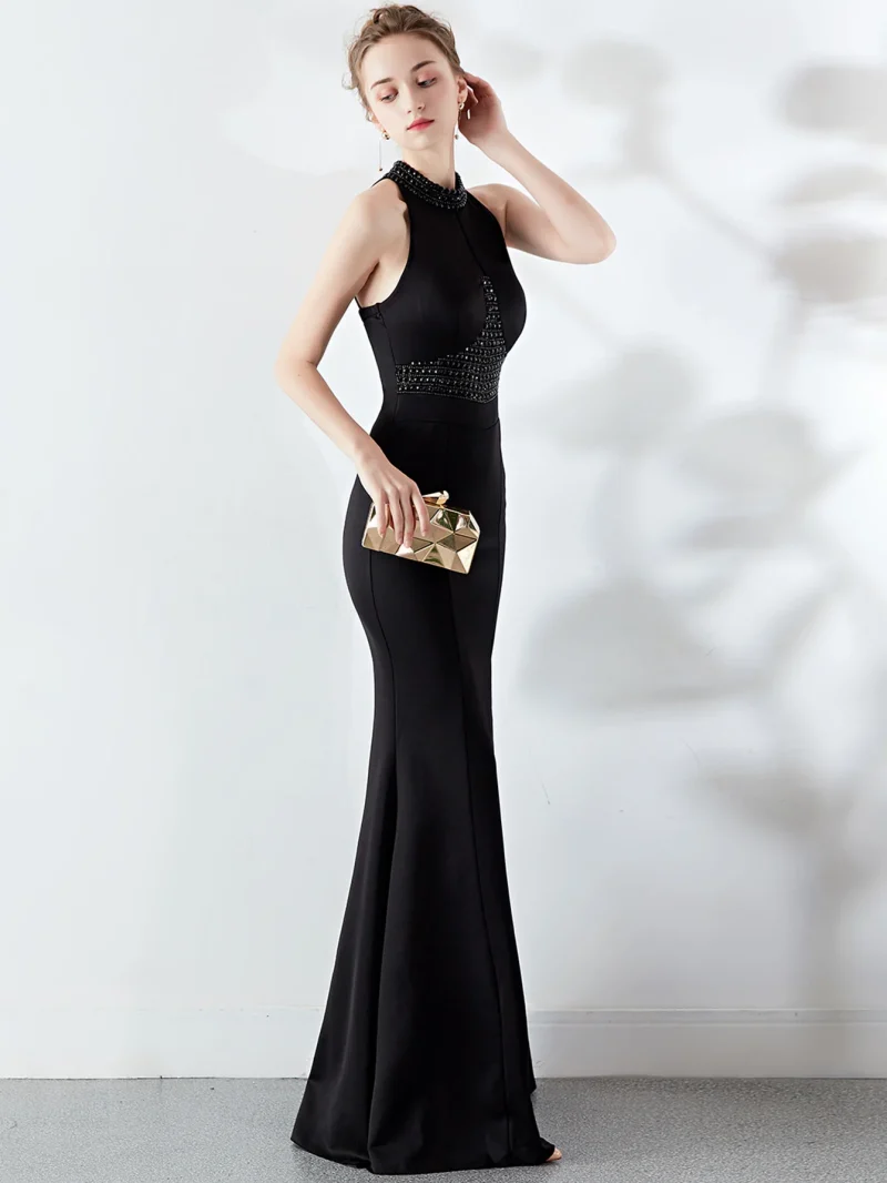 Eco-Friendly Backless Rhinestone Maxi Summer Dress - Image 8