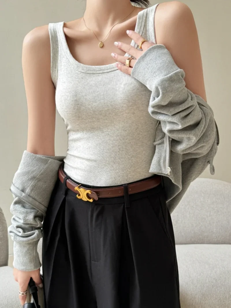 Eco-friendly Ribbed Cotton Off-Shoulder Crop Top