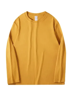 Eco-friendly Cotton Long Sleeve Solid T-shirt