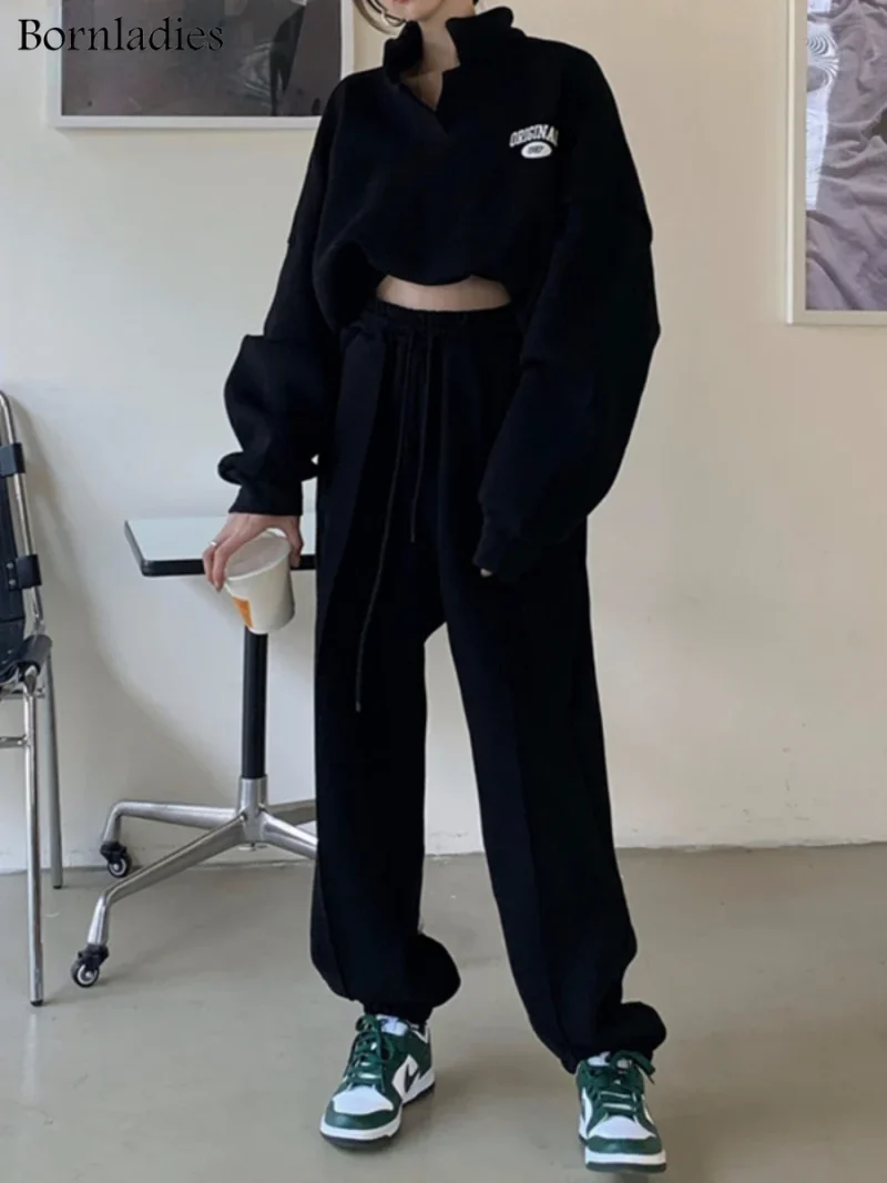 Eco-friendly Cotton Oversized Sweatshirt and Pants Set - Image 2