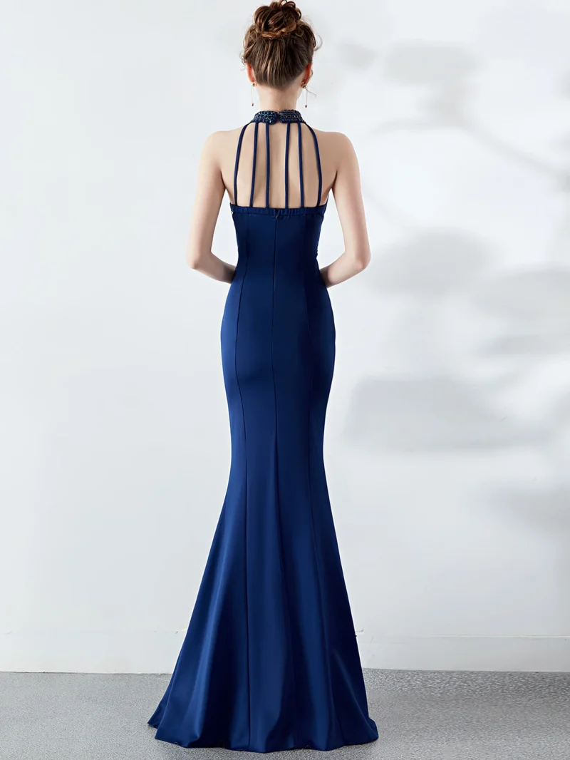 Eco-Friendly Backless Rhinestone Maxi Summer Dress - Image 2