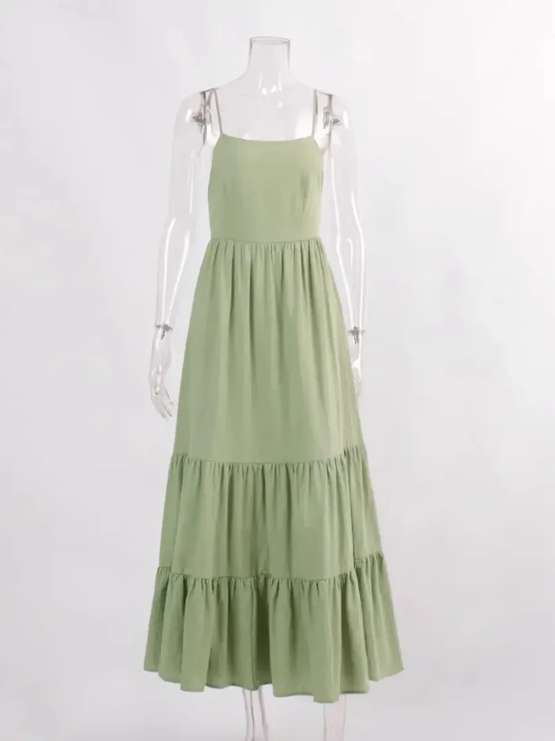 Eco-friendly Beach Style Cotton A-line Dress