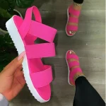 Hollow Slip-On Sandals Thick Bottom Flats
