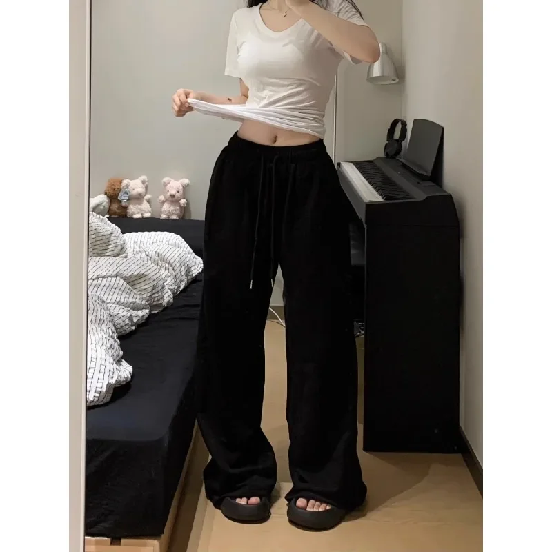 Vintage Grey Wide Leg Sweatpants Women - Image 5