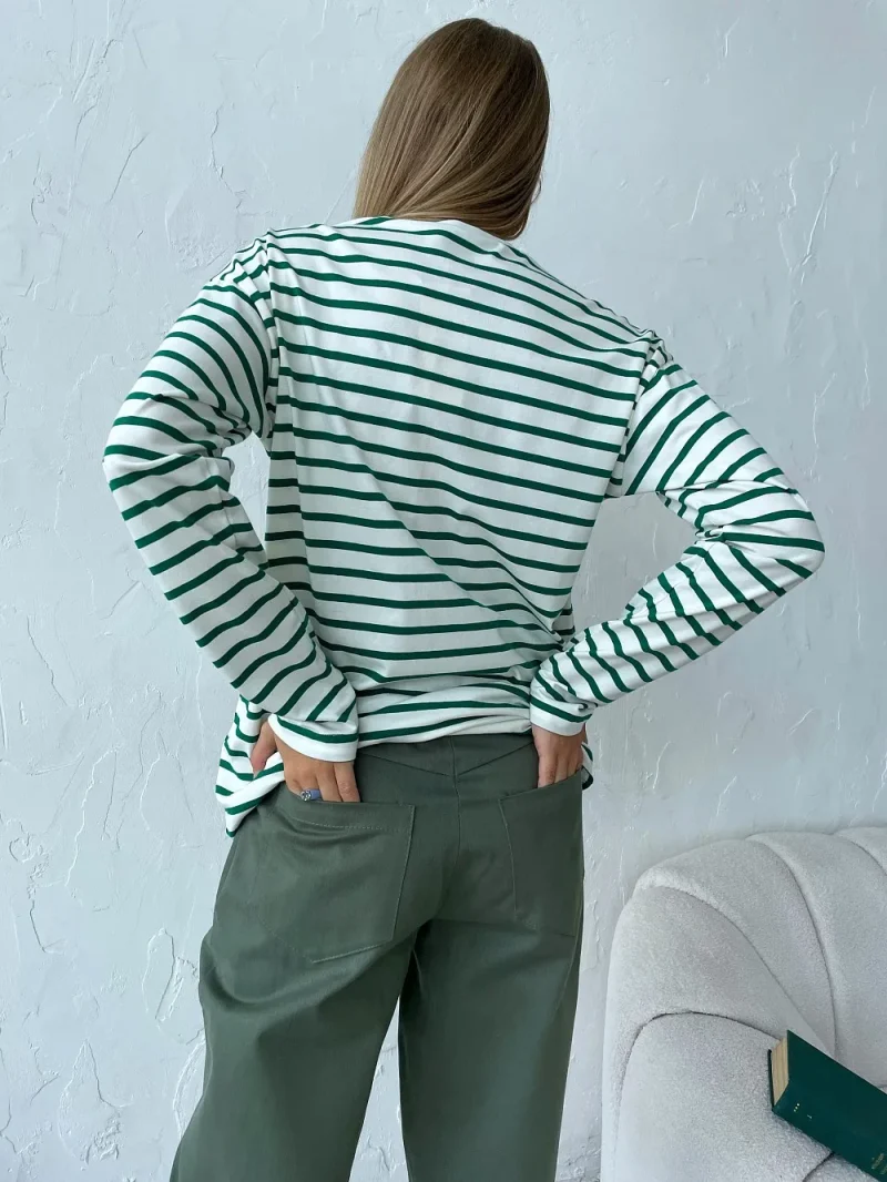 Eco-friendly Summer Long Sleeve Striped T-shirt - Image 7