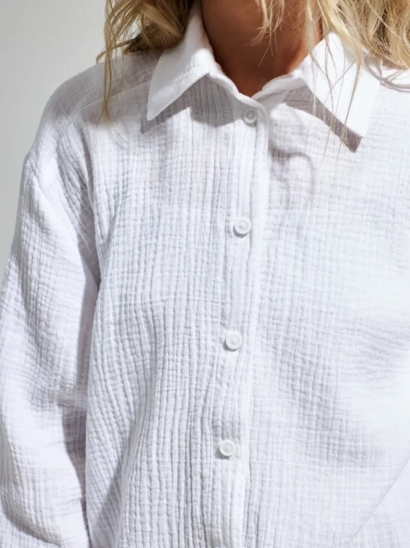 Eco-friendly Cotton Long Sleeve Office Shirt - Image 4