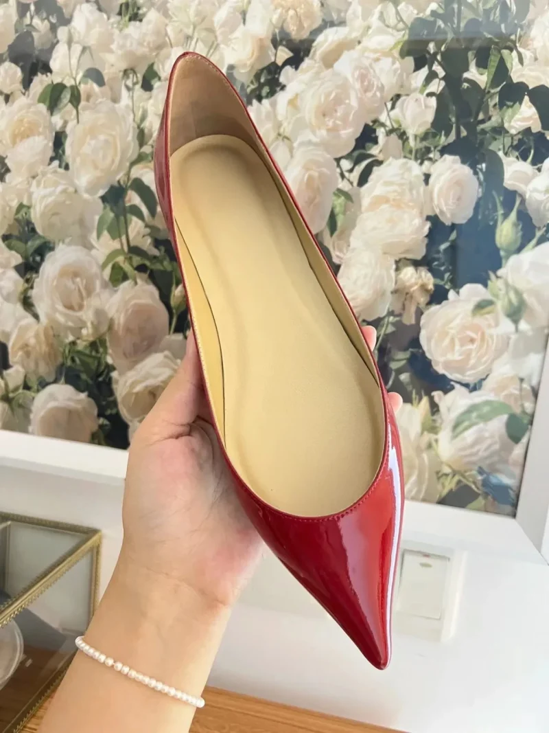 Eco-friendly Elevated Lacquer Leather Flat - Image 3