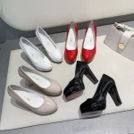 Platform Heels Waterproof Round Head Pumps