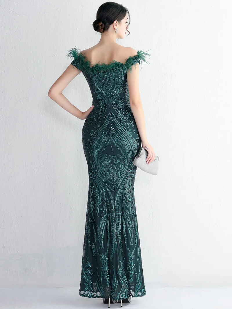 Eco-Friendly Sequin Maxi Dress for Women - Image 2