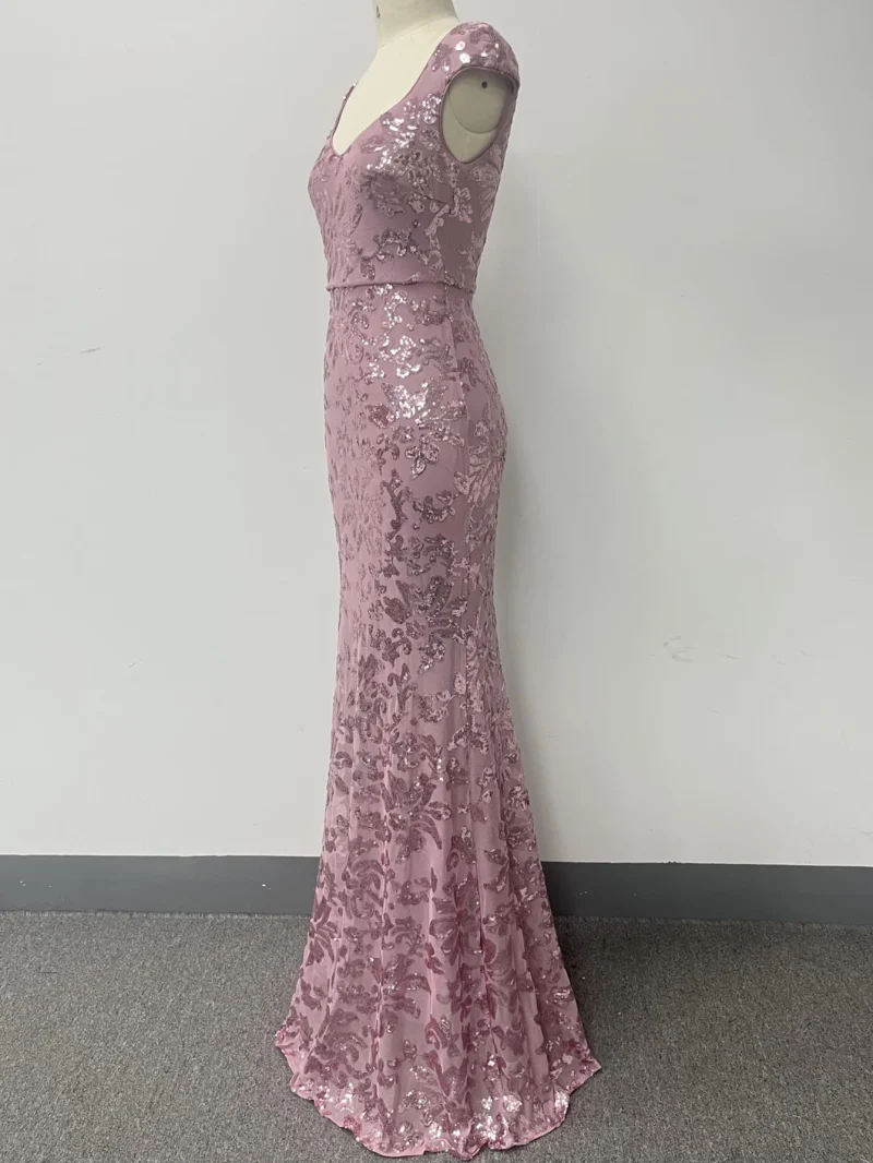 Eco-Friendly Vintage Sequin Maxi Summer Dress - Image 8
