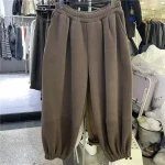 Winter Harem Pants: Oversized Grey Vintage Sweatpants - Image 4