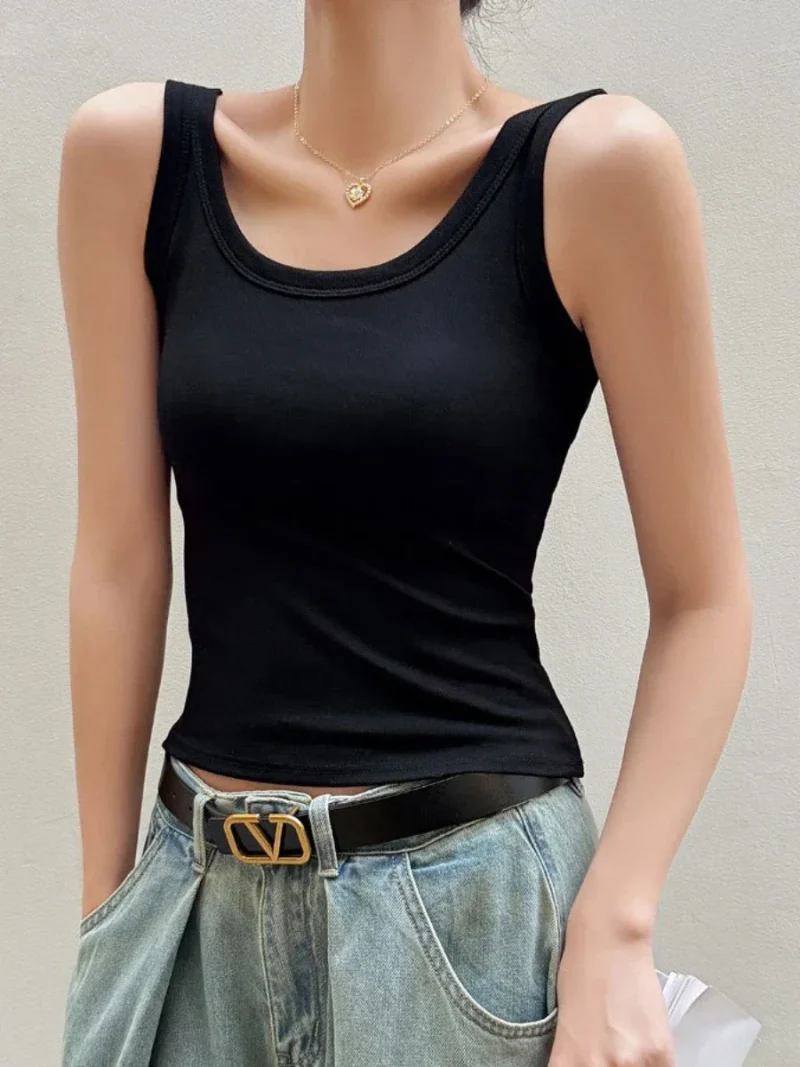 Eco-friendly Ribbed Cotton Off-Shoulder Crop Top - Image 4