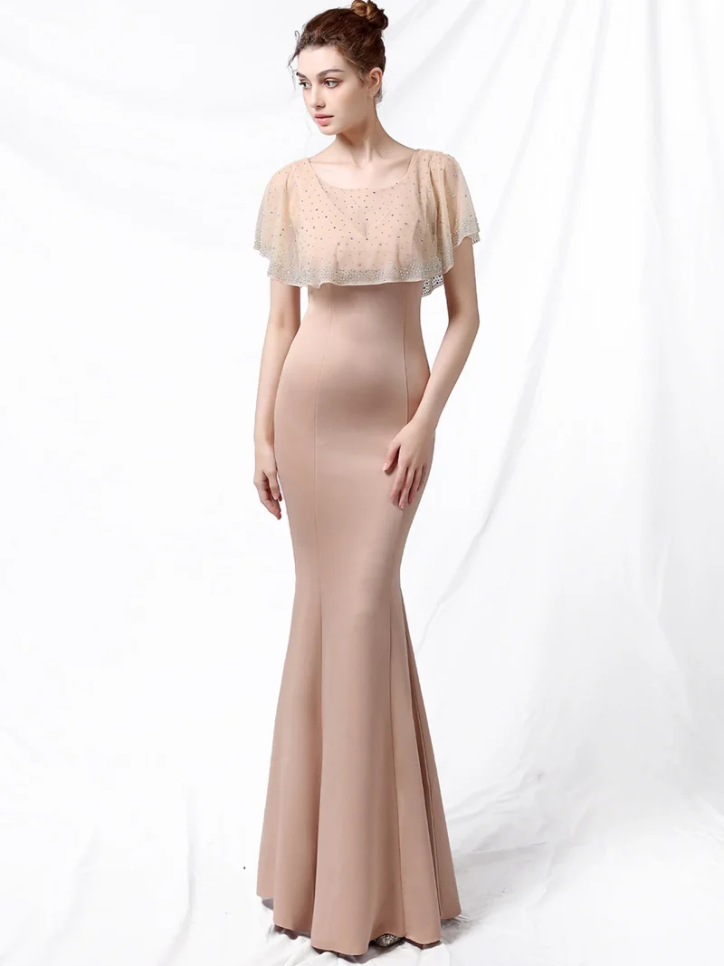 Eco-Friendly Rhinestone Mesh Maxi Dress - Image 13