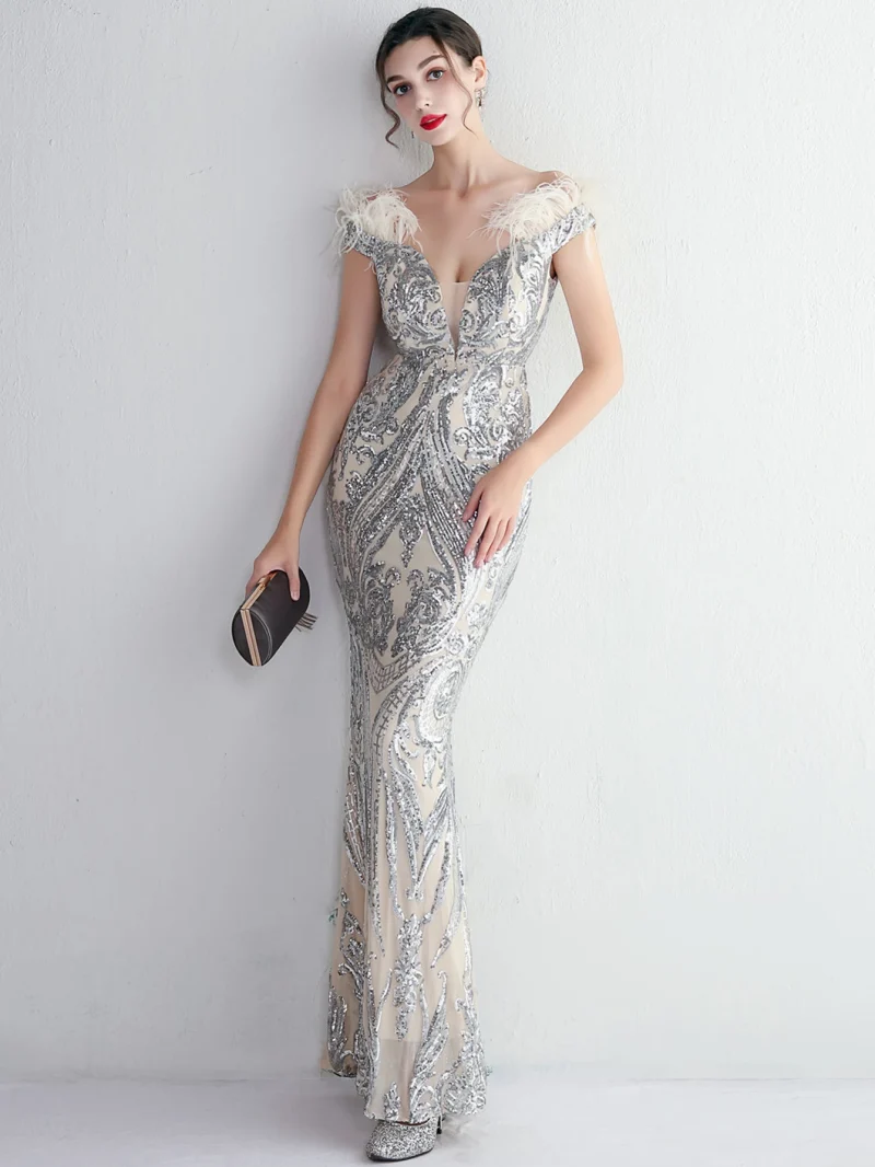 Eco-Friendly Sequin Maxi Dress for Women - Image 10