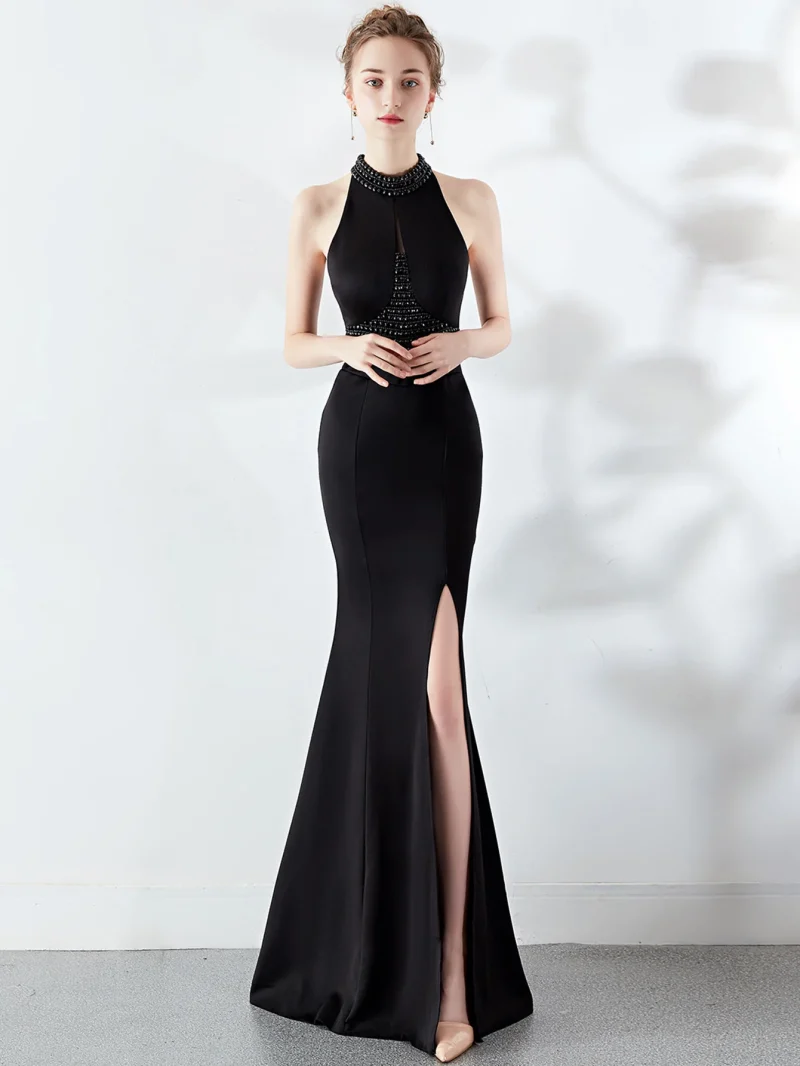 Eco-Friendly Backless Rhinestone Maxi Summer Dress - Image 3