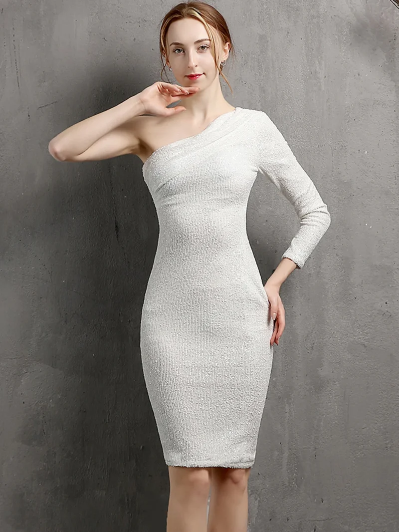 Eco-Friendly Black Sequin Backless Bodycon Dress - Image 5