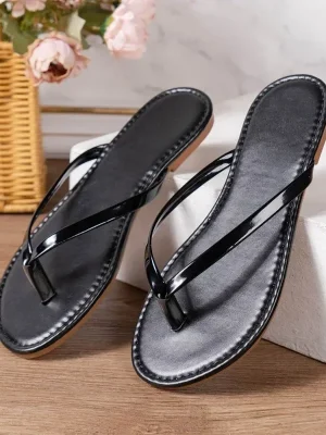 Eco-Friendly Silver Gold Women’s Beach Slippers