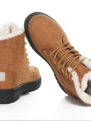 Eco-Friendly Korean Style Fur-Lined Winter Ankle Boots