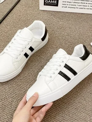 New Spring/Autumn Anti-Slip Casual White Flat Sneakers