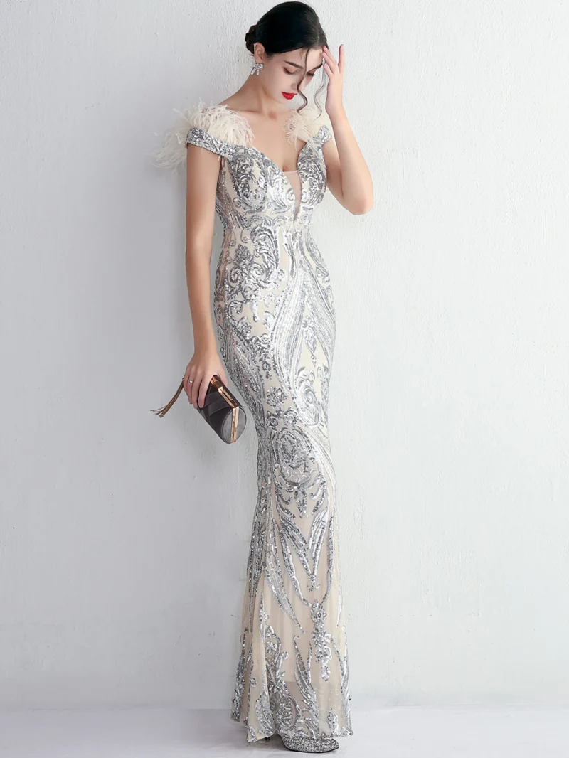 Eco-Friendly Sequin Maxi Dress for Women - Image 12