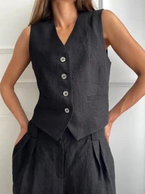 Eco-friendly Linen Cotton Chic Vest and Pants