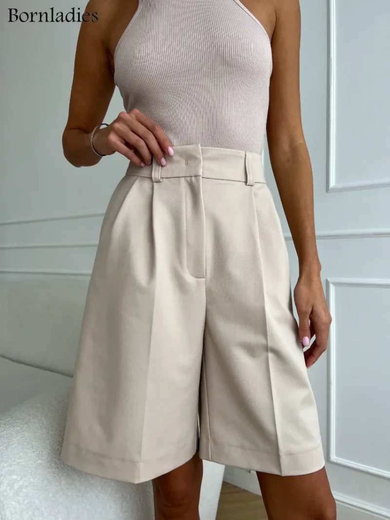 Eco-friendly High Waist Casual Loose Wide-Leg Shorts - Image 2