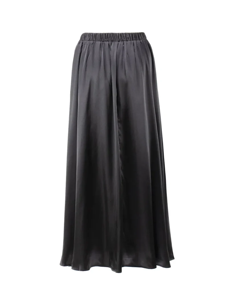 Eco-friendly Elegant Satin High Waist Maxi Skirt - Image 10